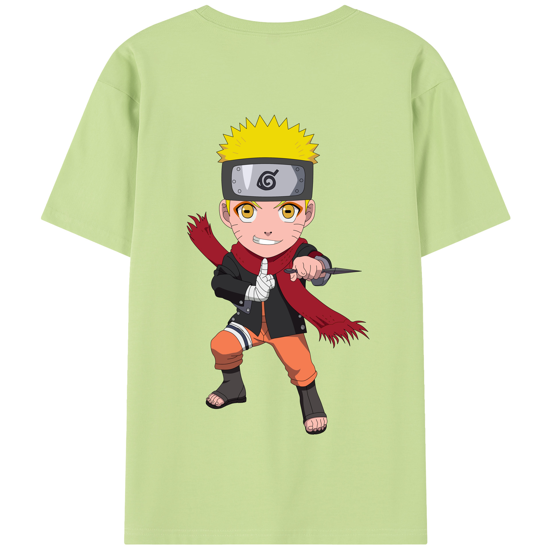 （画像用） NARUTO -ナルト- うずまき ナルト Uzumaki Naruto 綿100％半袖Tシャツ（背面プリント）
